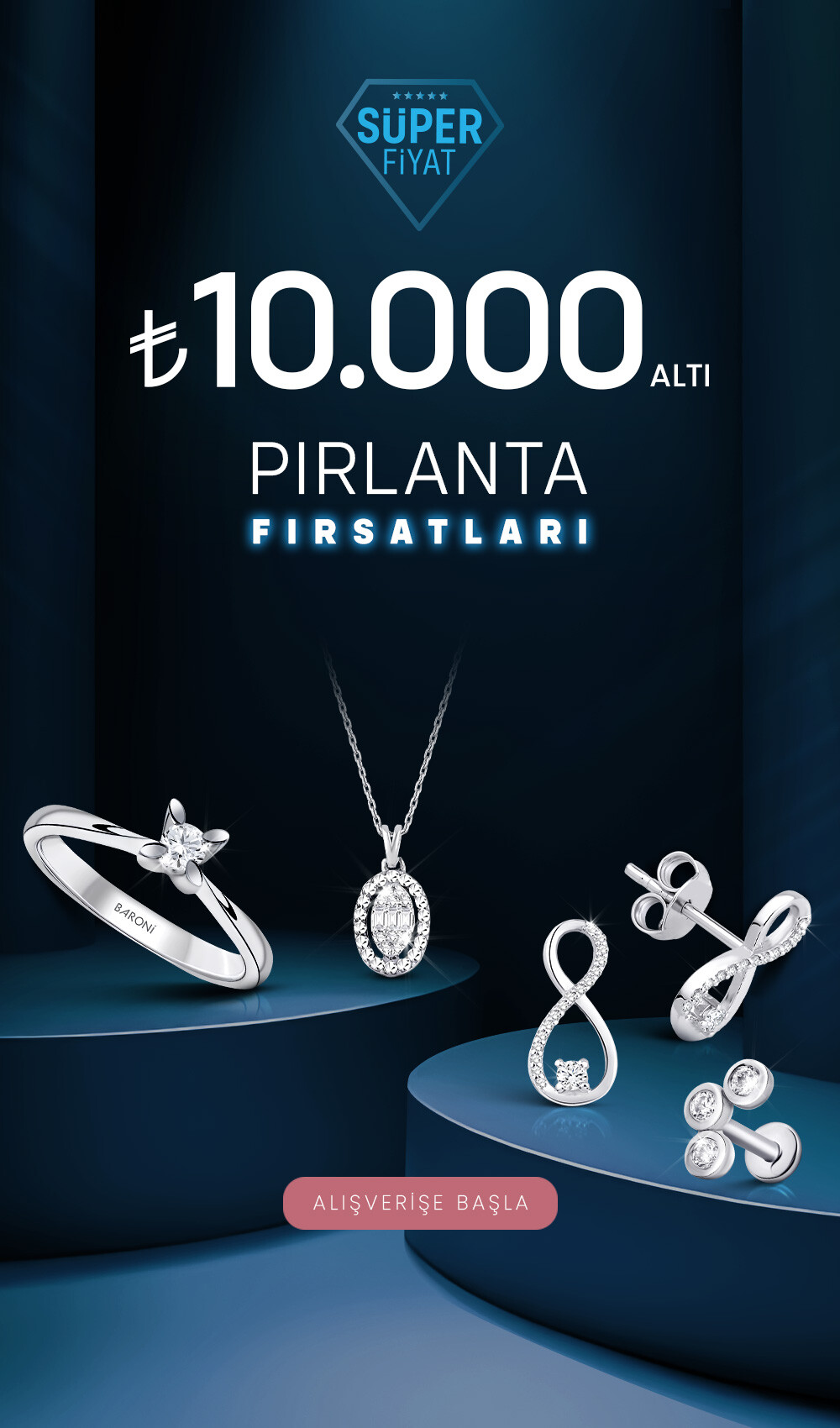 10.000 TL Altı Pırlanta ürünleri