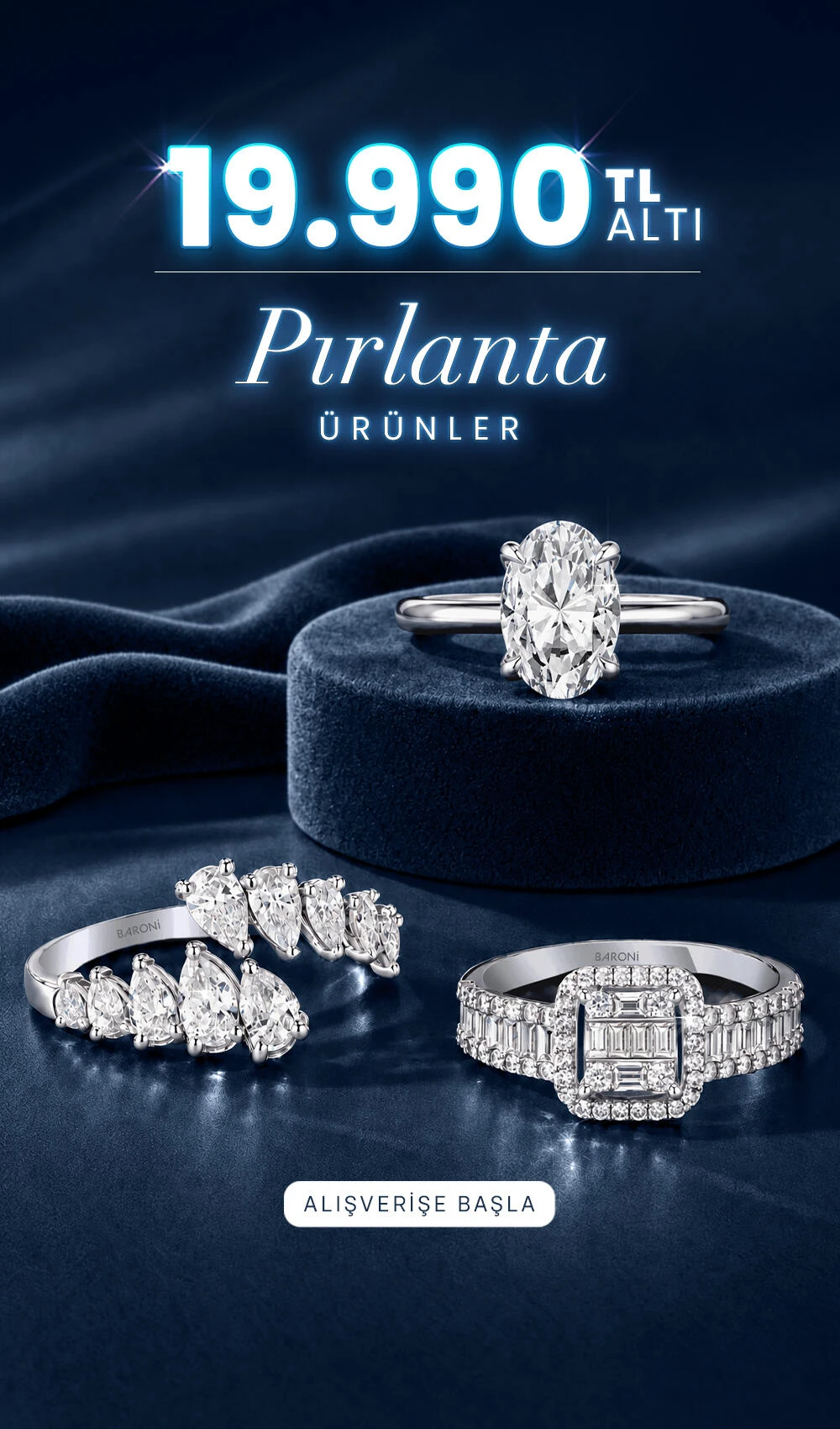 19.990 TL ve Altı Pırlantalı Ürünler 