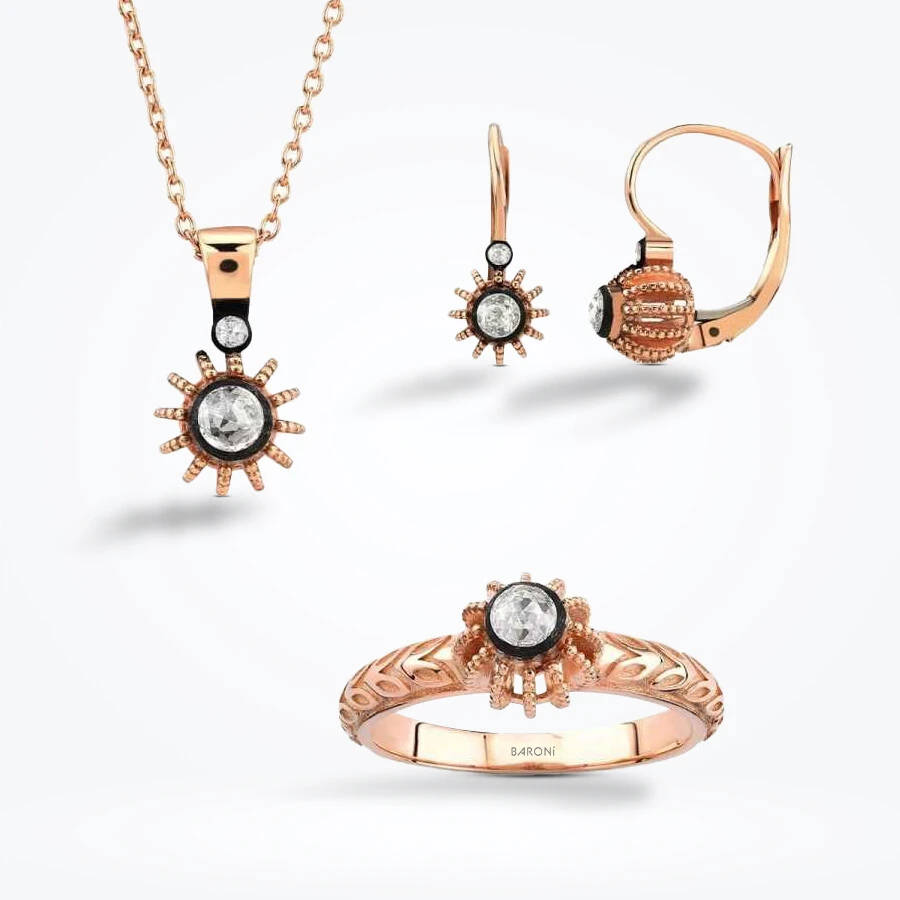 0.42 Karat Elmas Tektaş Set