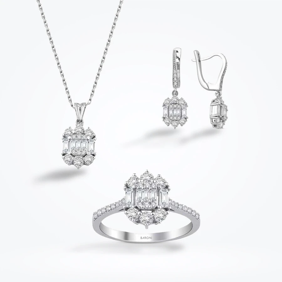 2.28 Karat Pırlanta Baget Set