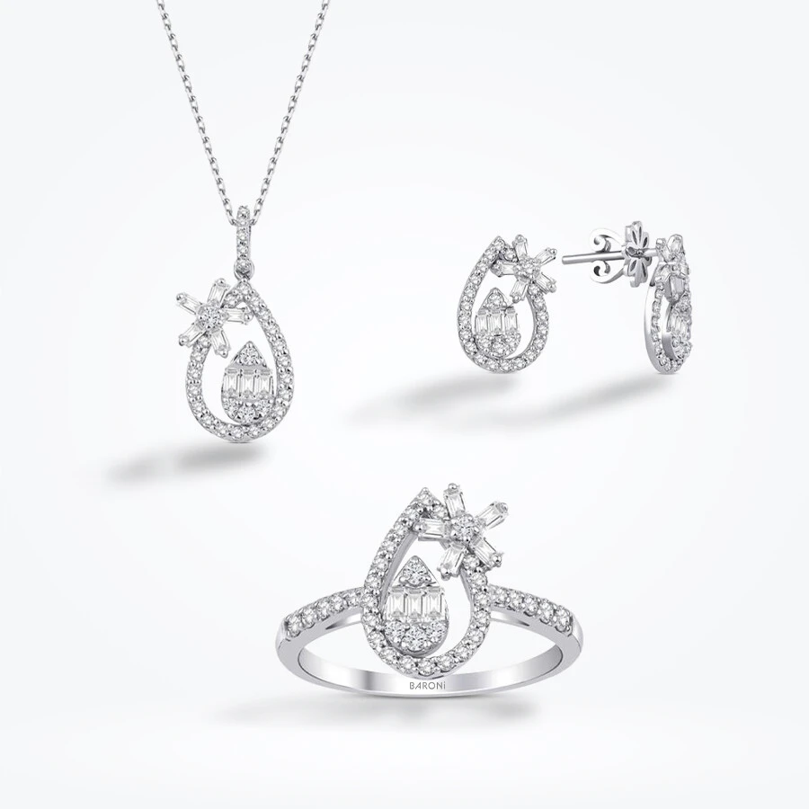 1.47 Karat Pırlanta Baget Set