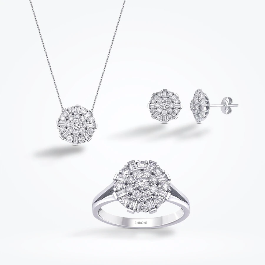 2.56 Karat Pırlanta Baget Set