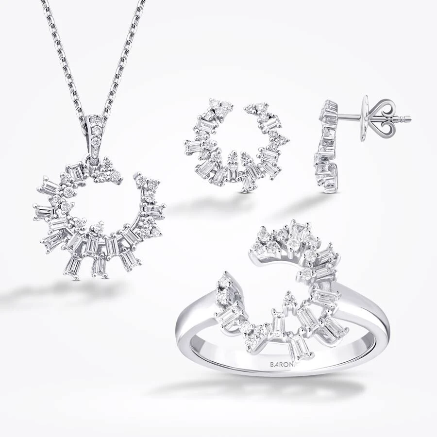 1.28 Karat Pırlanta Baget Trend Set