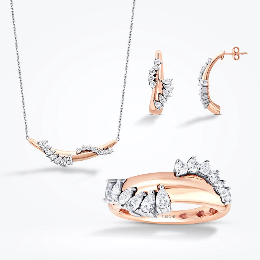 3.05 Karat Pırlanta Sarmal Set