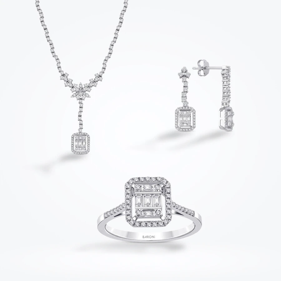 2.52 Karat Pırlanta Baget Set