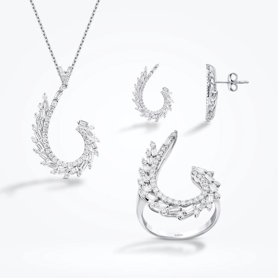 3.01 Karat Pırlanta Baget Set