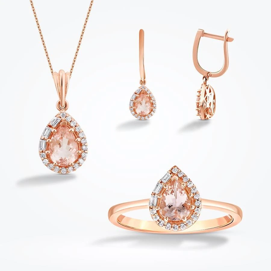 2.82 Karat Pırlanta Morganit Set