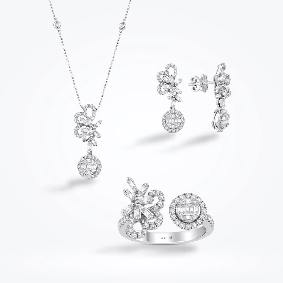 1.98 Karat Pırlanta Baget Set