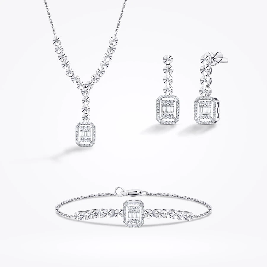 0.66 Karat Pırlanta Baget Set