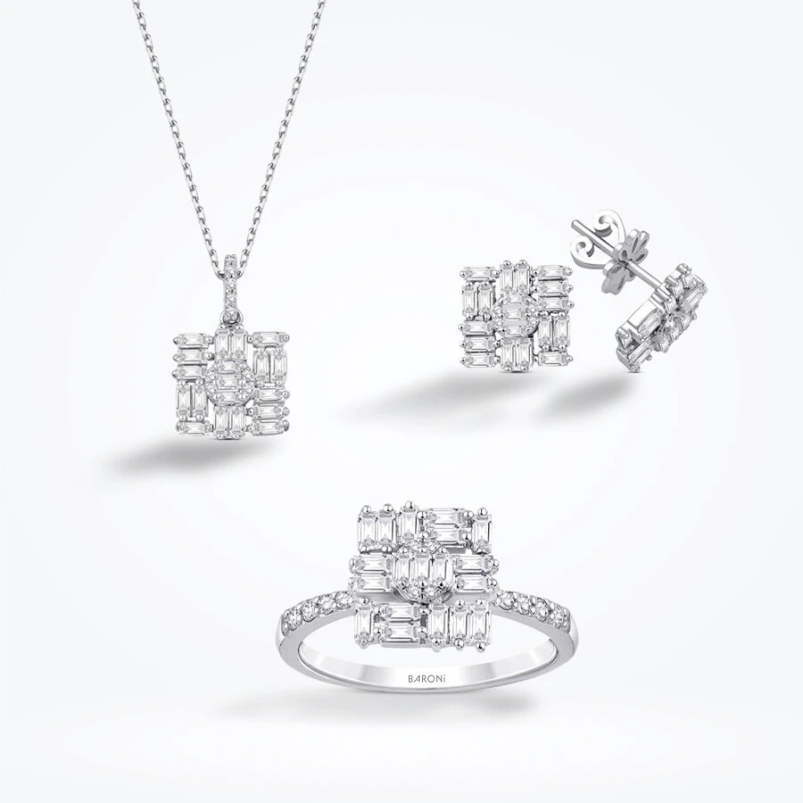 1.77 Karat Pırlanta Baget Set