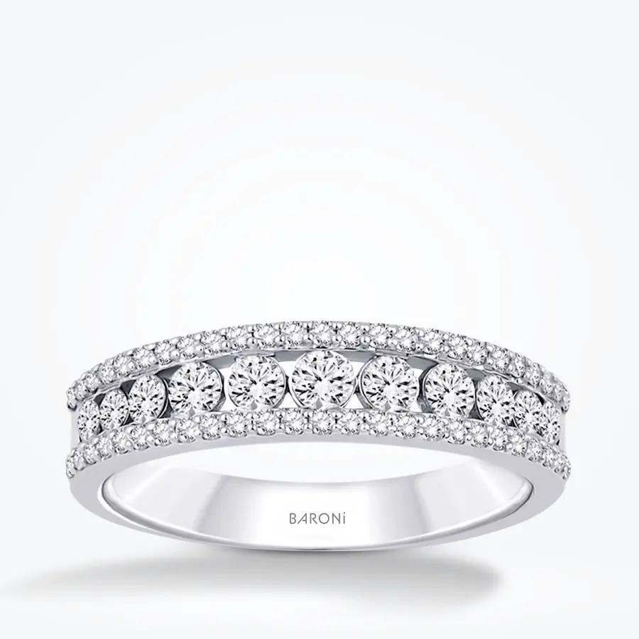 0.63 Karat Pırlanta Yarımtur Yüzük - Baroni Diamond