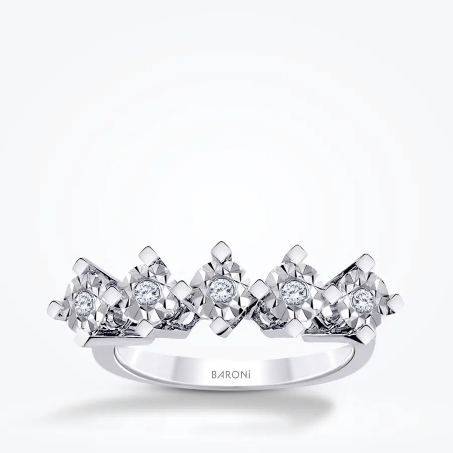 1 Karat Görünümlü Pırlanta Beştaş Yüzük - Baroni Diamond