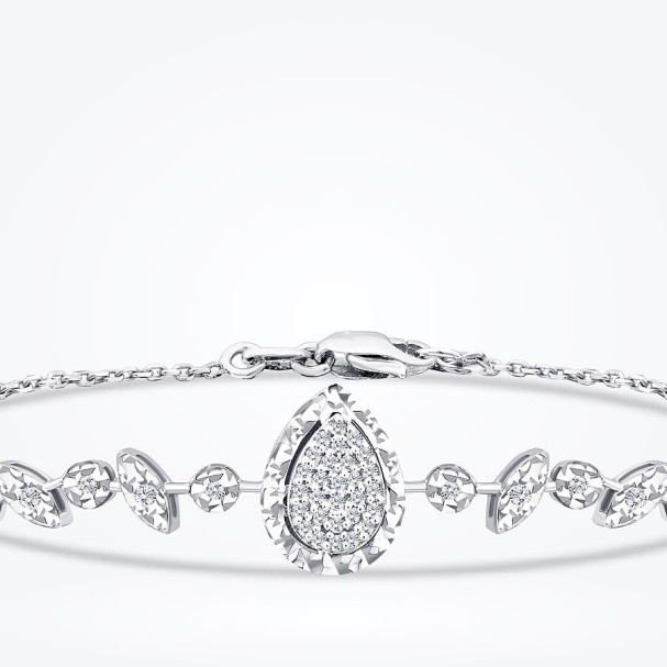 0.09 Karat Pırlanta Damla Bileklik - Baroni Diamond (1)
