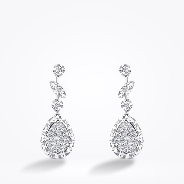 0.10 Karat Pırlanta Damla Küpe - Baroni Diamond (1)