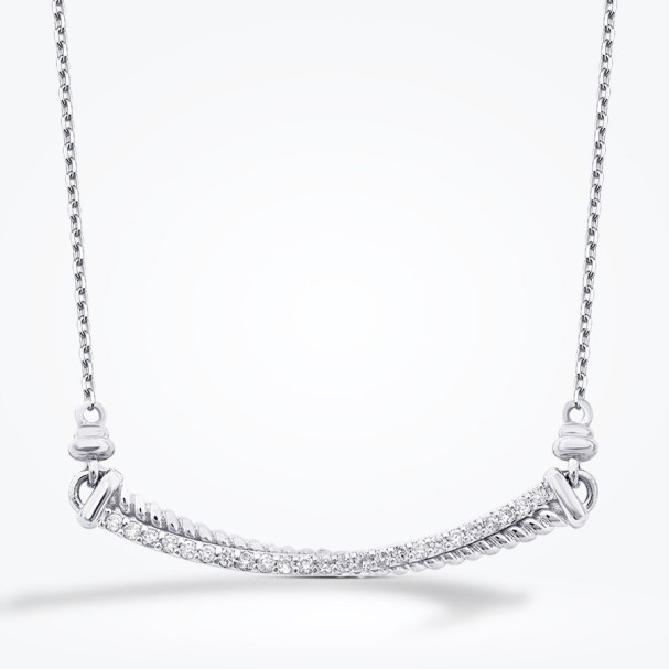 0.18 Karat Pırlanta Yuvarlak Taşlı Trend Kolye - Baroni Diamond (1)
