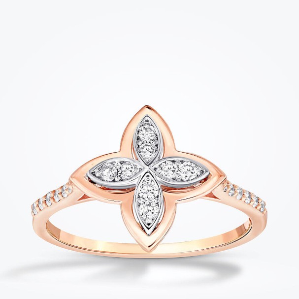 0.22 Karat Pırlanta Çiçek Yüzük - Baroni Diamond