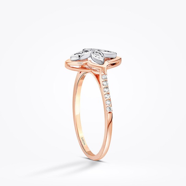 0.22 Karat Pırlanta Çiçek Yüzük - Baroni Diamond (1)