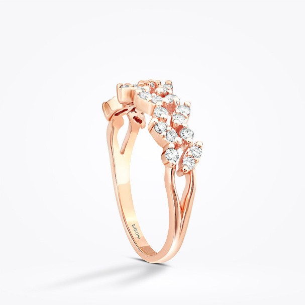 0.35 Karat Pırlanta Çift Sıralı Trend Yüzük - Baroni Diamond (1)