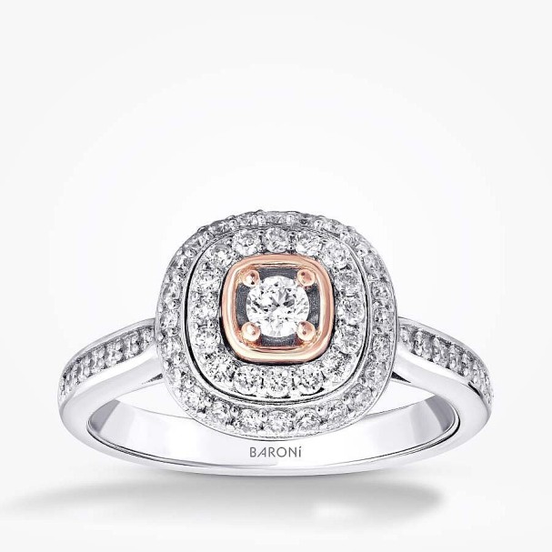 0.60 Karat Pırlanta İki Renkli Yüzük - Baroni Diamond