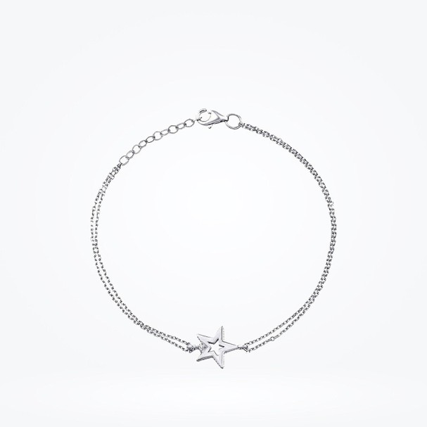 0.01 Karat Pırlanta Yıldız Trend Bileklik - Baroni Diamond