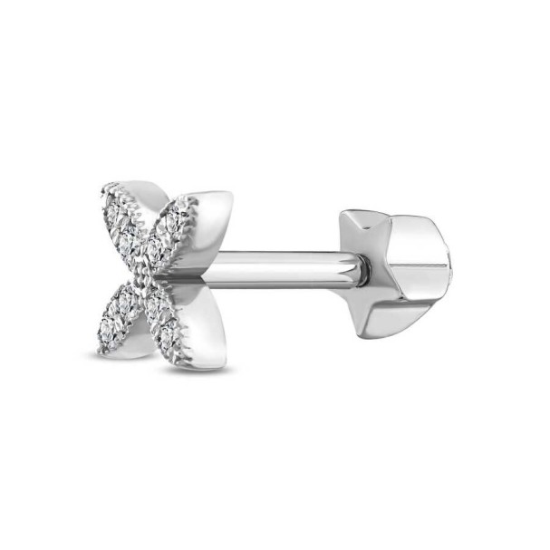 0.04 Karat Pırlanta Çiçek Tragus Küpe - Baroni Diamond (1)