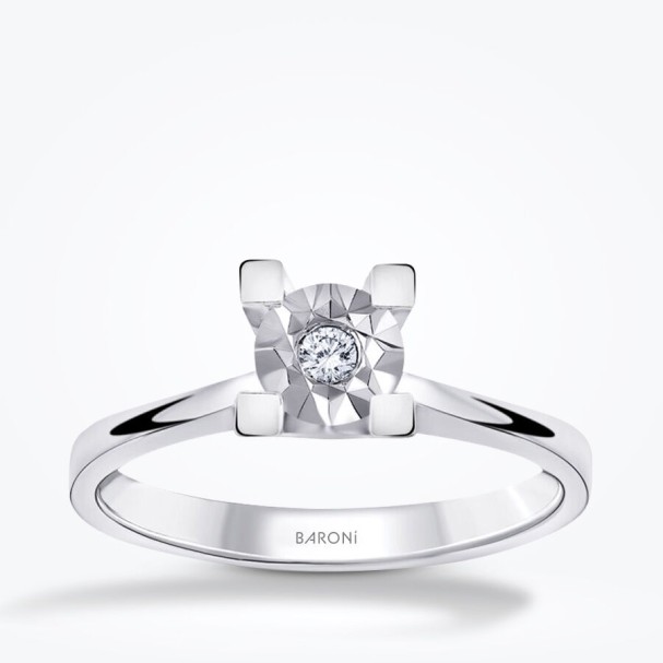 0.04 Karat Pırlanta Tektaş Yüzük - Baroni Diamond