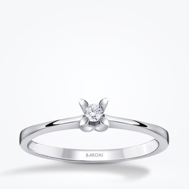 0.04 Karat Pırlanta Tektaş Yüzük - Baroni Diamond