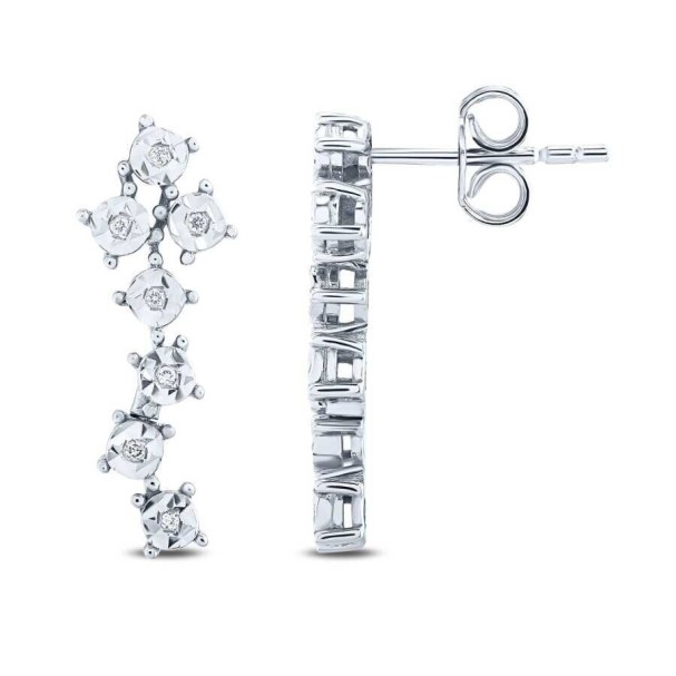 0.05 Karat Pırlanta Efektli Küpe - Baroni Diamond (1)