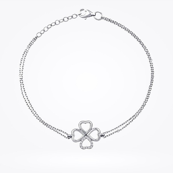 0.06 Karat Pırlanta Kalpli Şans Bileklik - Baroni Diamond (1)