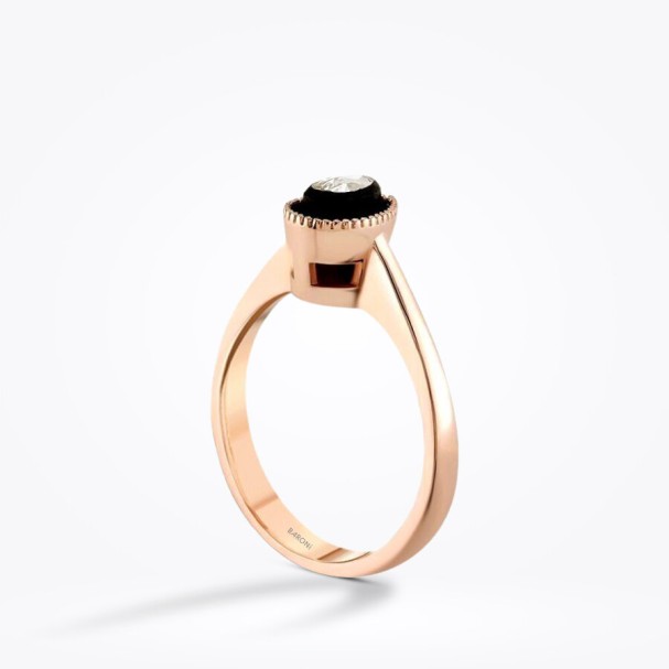 0.09 Karat Elmas Damla Yüzük - Baroni Diamond (1)