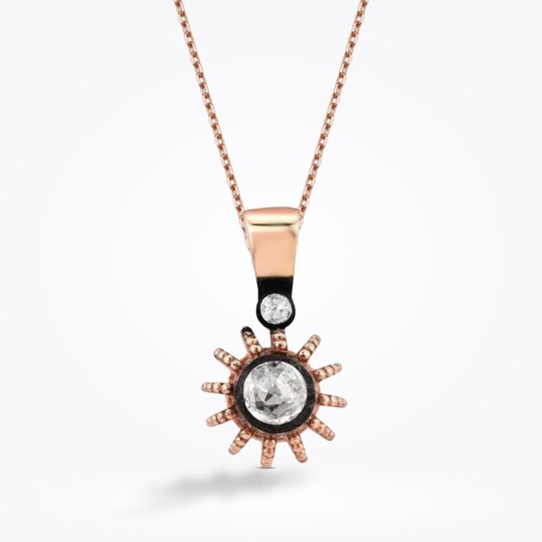 0.09 Karat Elmas Tektaş Kolye - Baroni Diamond