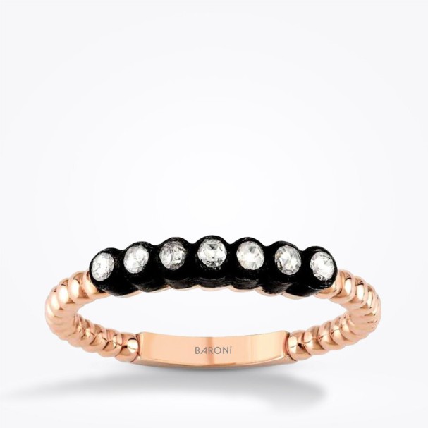 0.10 Karat Elmas Yeditaş Yüzük - Baroni Diamond