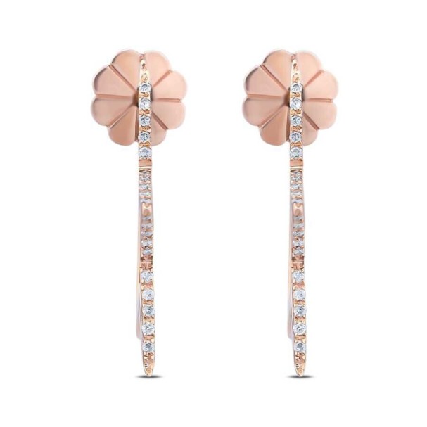 0.10 Karat Pırlanta Taşlı Yıldız Küpe - Baroni Diamond (1)