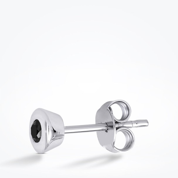 0.10 Karat Siyah Taşlı Erkek Küpe - Baroni Diamond (1)