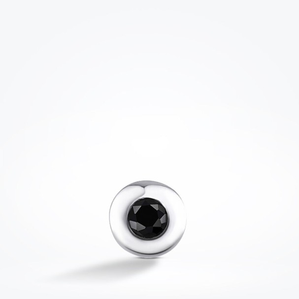 0.10 Karat Siyah Taşlı Erkek Küpe - Baroni Diamond