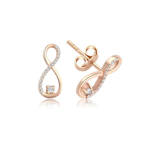 0.12 Karat Pırlanta Sonsuzluk Küpe - Baroni Diamond