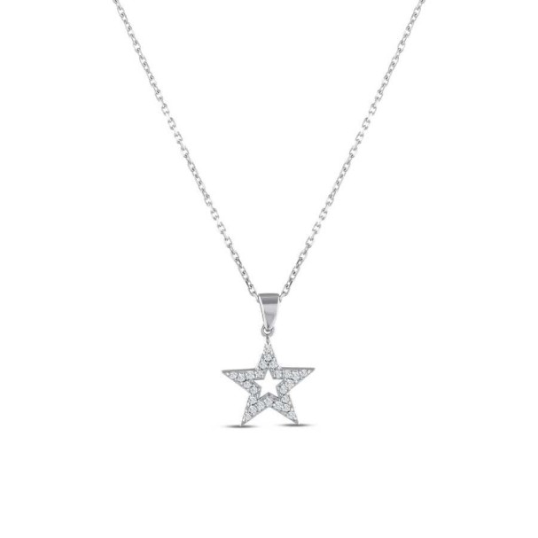 0.11 Karat Pırlanta Trend Yıldız Kolye - Baroni Diamond