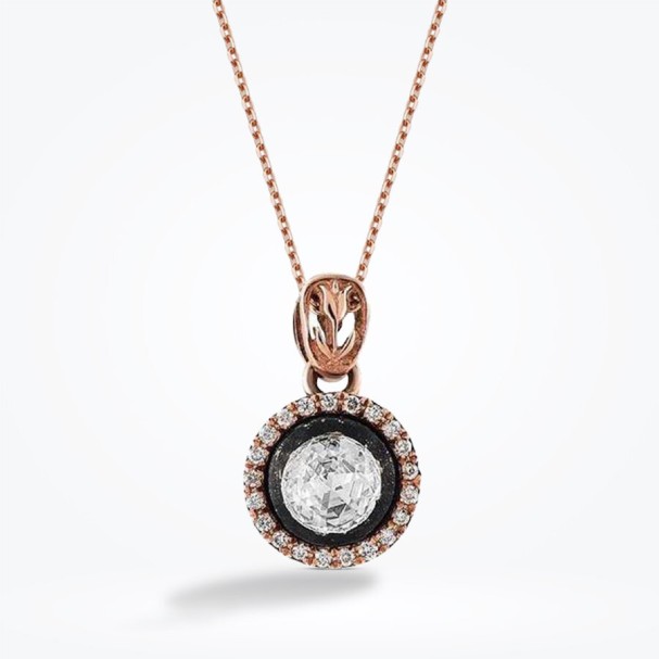 0.13 Karat Elmas Tektaş Tasarım Kolye - Baroni Diamond