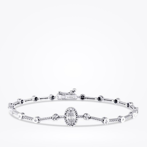 0.13 Karat Pırlanta Baget Bileklik - Baroni Diamond