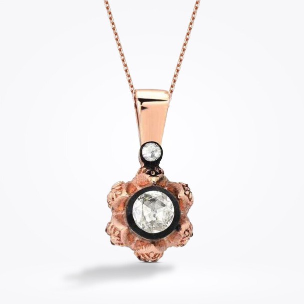 0.14 Karat Elmas Tektaş Kolye - Baroni Diamond