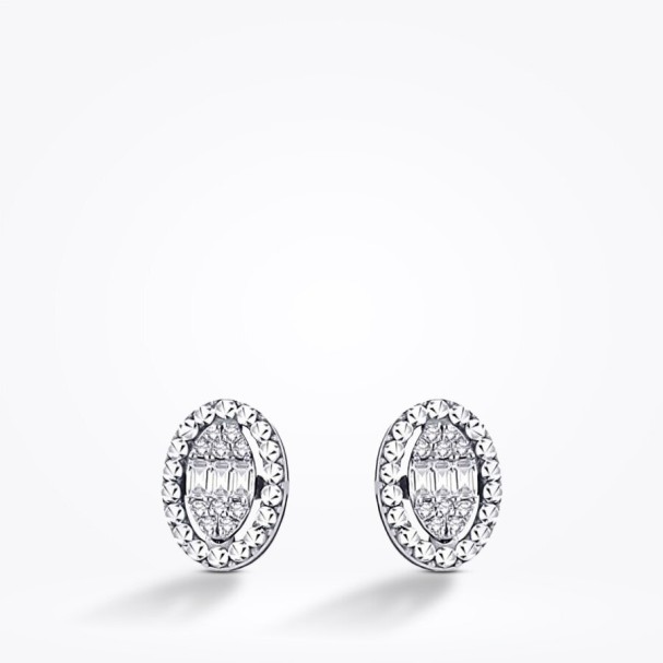 0.14 Karat Pırlanta Baget Küpe - Baroni Diamond (1)