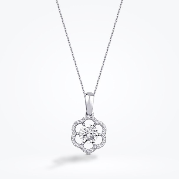 0.15 Karat Pırlanta Trend Tektaş Kolye - Baroni Diamond (1)