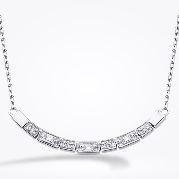 0.16 Karat Pırlanta Baget Kolye - Baroni Diamond