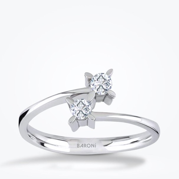 0.16 Karat Pırlanta Sen ve Ben Yüzük - Baroni Diamond