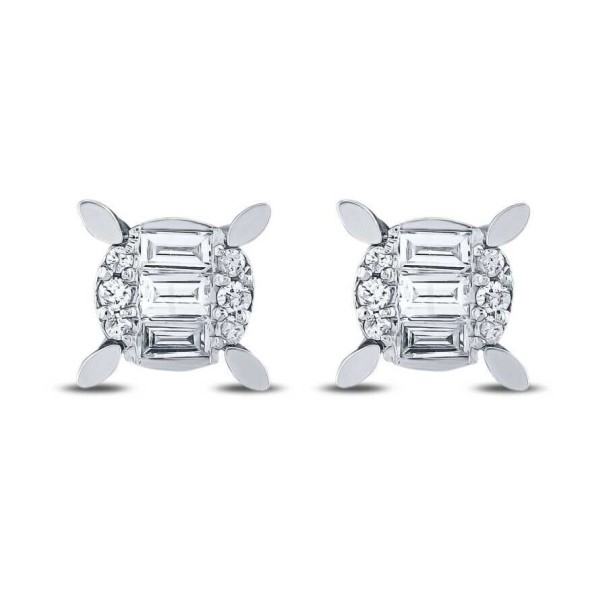 0.17 Karat Pırlanta Baget Küpe - Baroni Diamond (1)