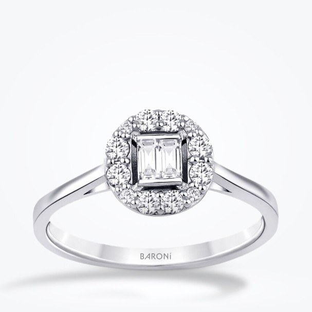 0.17 Karat Pırlanta Baget Yüzük - Baroni Diamond