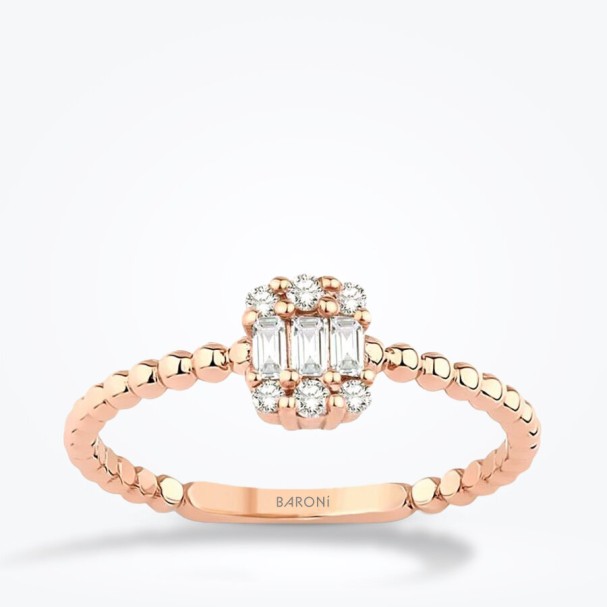 0.17 Karat Pırlanta Baget Yüzük - Baroni Diamond