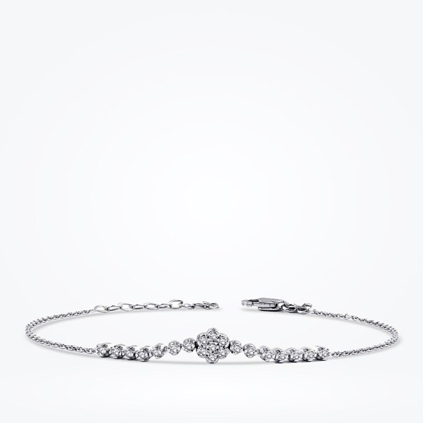 0.17 Karat Pırlanta Trend Çiçek Bileklik - Baroni Diamond