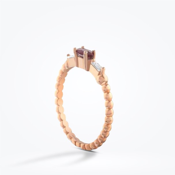 0.17 Karat Pırlanta Yakut Yüzük - Baroni Diamond (1)