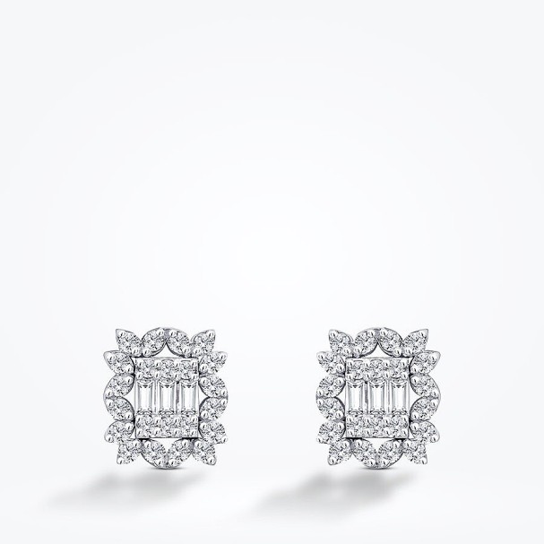 0.19 Karat Pırlanta Baget Küpe - Baroni Diamond (1)